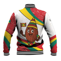 Grenada Baseball Jacket with Cocoa Bean Mascot and National Flag Colors - Wonder Print Shop
