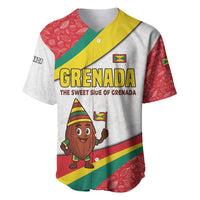 Grenada Baseball Jersey with Cocoa Bean Mascot and National Flag Colors - Wonder Print Shop