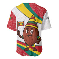 Grenada Baseball Jersey with Cocoa Bean Mascot and National Flag Colors - Wonder Print Shop