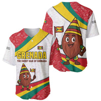 Grenada Baseball Jersey with Cocoa Bean Mascot and National Flag Colors - Wonder Print Shop