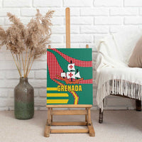 Grenada Canvas Wall Art with Cocoa Bean Mascot and National Flag Colors - Wonder Print Shop