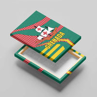 Grenada Canvas Wall Art with Cocoa Bean Mascot and National Flag Colors - Wonder Print Shop