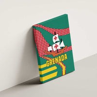 Grenada Canvas Wall Art with Cocoa Bean Mascot and National Flag Colors - Wonder Print Shop