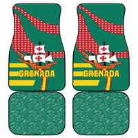 Grenada Car Mats with Cocoa Bean Mascot and National Flag Colors - Wonder Print Shop