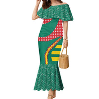 Grenada Family Matching Mermaid Dress and Hawaiian Shirt with Cocoa Bean Mascot and National Flag Colors - Wonder Print Shop