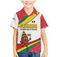Grenada Family Matching Mermaid Dress and Hawaiian Shirt with Cocoa Bean Mascot and National Flag Colors - Wonder Print Shop
