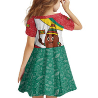 Grenada Family Matching Off Shoulder Maxi Dress and Hawaiian Shirt with Cocoa Bean Mascot and National Flag Colors - Wonder Print Shop