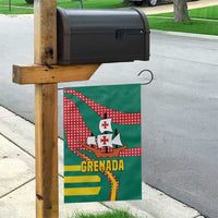 Grenada Garden Flag with Cocoa Bean Mascot and National Flag Colors - Wonder Print Shop