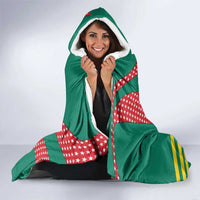 Grenada Hooded Blanket with Cocoa Bean Mascot and National Flag Colors - Wonder Print Shop