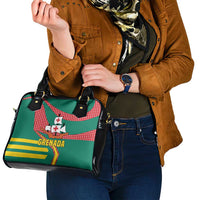 Grenada Shoulder Handbag with Cocoa Bean Mascot and National Flag Colors - Wonder Print Shop