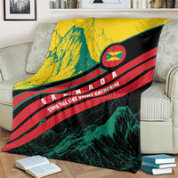 Grenada Mountain Graphic Blanket with National Flag and Saint Catherine Quote Design - Wonder Print Shop