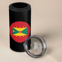 Grenada Mountain Graphic 4 in 1 Can Cooler Tumbler with National Flag and Saint Catherine Quote Design - Wonder Print Shop