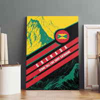 Grenada Mountain Graphic Canvas Wall Art with National Flag and Saint Catherine Quote Design - Wonder Print Shop