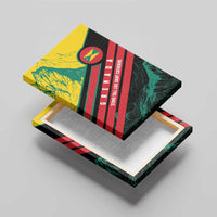 Grenada Mountain Graphic Canvas Wall Art with National Flag and Saint Catherine Quote Design - Wonder Print Shop