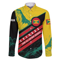 Grenada Mountain Graphic Family Matching Short Sleeve Bodycon Dress and Hawaiian Shirt with National Flag and Saint Catherine Quote Design - Wonder Print Shop