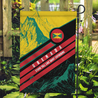 Grenada Mountain Graphic Garden Flag with National Flag and Saint Catherine Quote Design - Wonder Print Shop