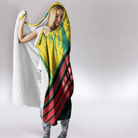 Grenada Mountain Graphic Hooded Blanket with National Flag and Saint Catherine Quote Design - Wonder Print Shop