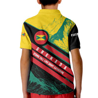 Grenada Mountain Graphic Kid Polo Shirt with National Flag and Saint Catherine Quote Design - Wonder Print Shop