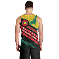 Grenada Mountain Graphic Men Tank Top with National Flag and Saint Catherine Quote Design - Wonder Print Shop