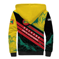 Grenada Mountain Graphic Sherpa Hoodie with National Flag and Saint Catherine Quote Design - Wonder Print Shop