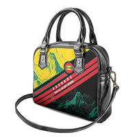 Grenada Mountain Graphic Shoulder Handbag with National Flag and Saint Catherine Quote Design - Wonder Print Shop
