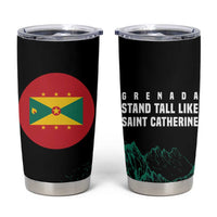 Grenada Mountain Graphic Tumbler Cup with National Flag and Saint Catherine Quote Design - Wonder Print Shop