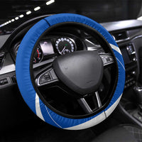 El Salvador National Flag Steering Wheel Cover with Coat of Arms and Blue White Stripes Design - Wonder Print Shop