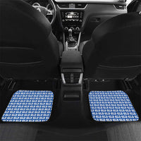 El Salvador Tribal Pattern Car Mats with National Coat of Arms and Blue White Theme - Wonder Print Shop