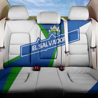 El Salvador Flag Crest Back Car Seat Cover with Blue Green Stripes and Bold Letter Design - Wonder Print Shop