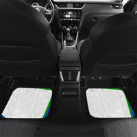 El Salvador Flag Crest Car Mats with Blue Green Stripes and Bold Letter Design - Wonder Print Shop