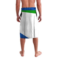 El Salvador Flag Crest Lavalava with Blue Green Stripes and Bold Letter Design - Wonder Print Shop