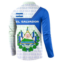 El Salvador National Symbol Button Sweatshirt with Torogoz Bird and Flag Map Design - Wonder Print Shop