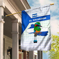El Salvador National Symbol Garden Flag with Torogoz Bird and Flag Map Design - Wonder Print Shop
