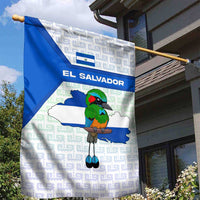 El Salvador National Symbol Garden Flag with Torogoz Bird and Flag Map Design - Wonder Print Shop