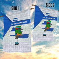 El Salvador National Symbol Garden Flag with Torogoz Bird and Flag Map Design - Wonder Print Shop