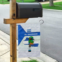 El Salvador National Symbol Garden Flag with Torogoz Bird and Flag Map Design - Wonder Print Shop