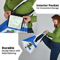 El Salvador National Symbol Grocery Bag with Torogoz Bird and Flag Map Design - Wonder Print Shop