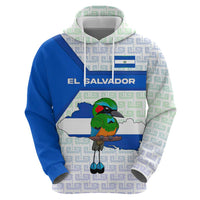 El Salvador National Symbol Hoodie with Torogoz Bird and Flag Map Design - Wonder Print Shop