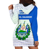 El Salvador National Symbol Hoodie Dress with Torogoz Bird and Flag Map Design - Wonder Print Shop