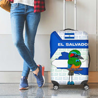 El Salvador National Symbol Luggage Cover with Torogoz Bird and Flag Map Design - Wonder Print Shop