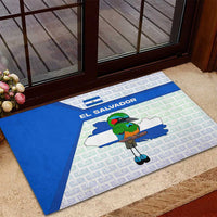 El Salvador National Symbol Rubber Doormat with Torogoz Bird and Flag Map Design - Wonder Print Shop