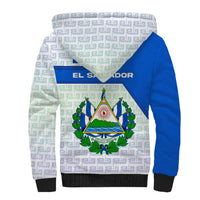 El Salvador National Symbol Sherpa Hoodie with Torogoz Bird and Flag Map Design - Wonder Print Shop