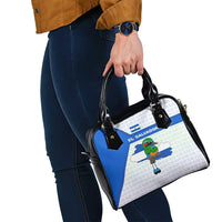 El Salvador National Symbol Shoulder Handbag with Torogoz Bird and Flag Map Design - Wonder Print Shop