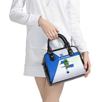 El Salvador National Symbol Shoulder Handbag with Torogoz Bird and Flag Map Design - Wonder Print Shop