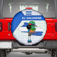 El Salvador National Symbol Spare Tire Cover with Torogoz Bird and Flag Map Design - Wonder Print Shop