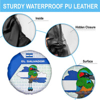 El Salvador National Symbol Spare Tire Cover with Torogoz Bird and Flag Map Design - Wonder Print Shop
