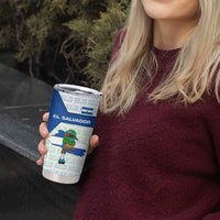 El Salvador National Symbol Tumbler Cup with Torogoz Bird and Flag Map Design - Wonder Print Shop