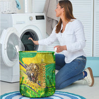 Brazil Football Champions 2026 Laundry Basket Sovereign Jaguar Golden Trophy 3D Graphic Design