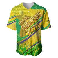 Brazil Football Champions 2026 Baseball Jersey Sovereign Jaguar Golden Trophy 3D Graphic Design