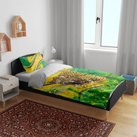 Brazil Football Champions 2026 Bedding Set Sovereign Jaguar Golden Trophy 3D Graphic Design